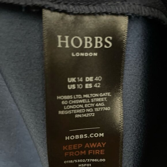 Hobbs London Jumpsuit Women's US 10 Navy Blue Tie Waist Sleeveless Elegant Party - Picture 6 of 6